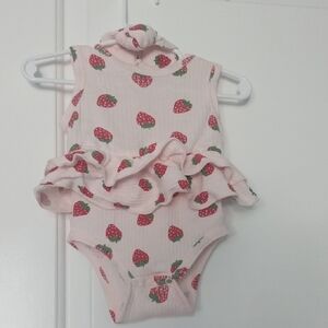 Rachel Zoe Pink and Green Baby Romper